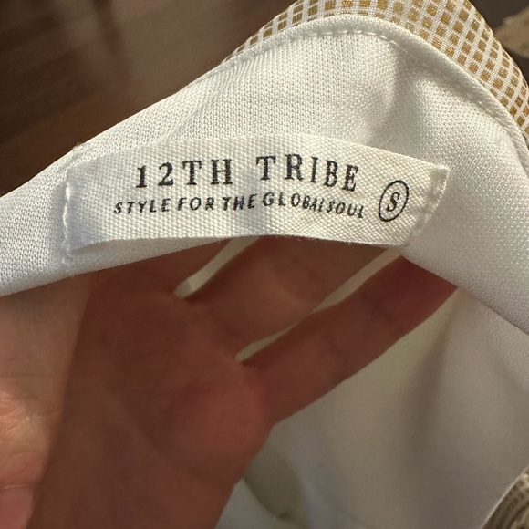 GODDESS GOLD SHIMMER MINI DRESS with Feather Trim - 12th Tribe - Picture 6 of 7